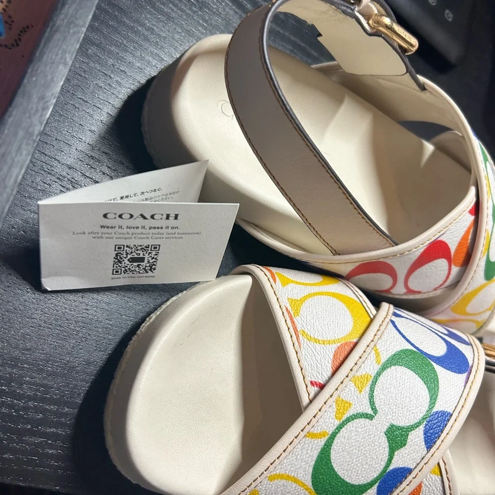 Coach Women's Sandals with Multicolor Pattern - Picture 7 of 7